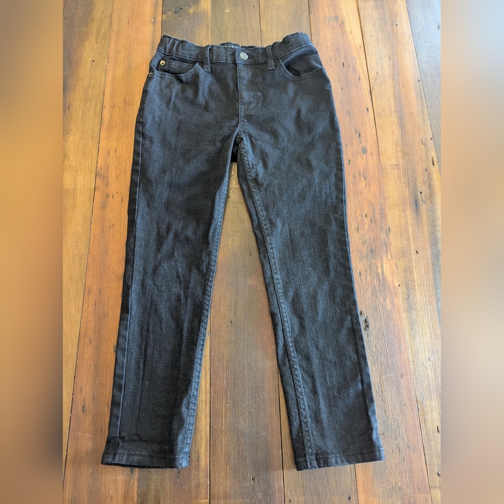 Boys Size 10 Cat & Jack Adjustable Waist Skinny Jeans Stretch Black Pants‎